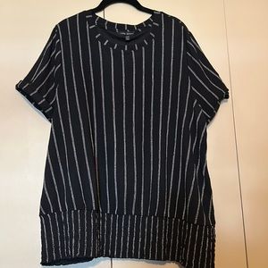 Lane Bryant Illusion Collection Black Shirt Size 18/20